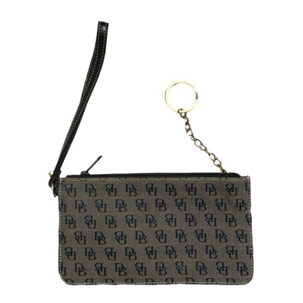 Dooney and Bourke vintage db clutch zipper pouch w/ keyring